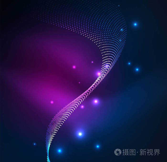 三维照明的波的发光粒子