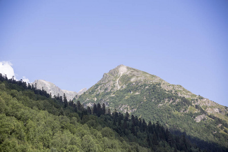 美丽的景色如诗如画的峡谷山顶的