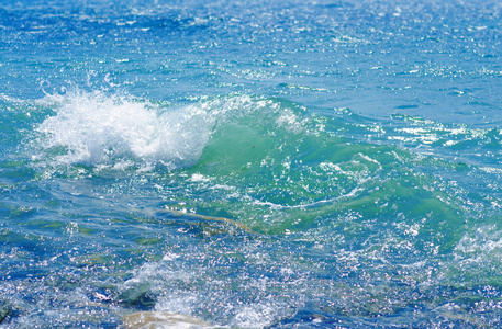 海洋波崩溃图片