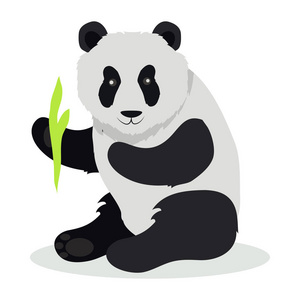 熊猫卡通平面矢量图