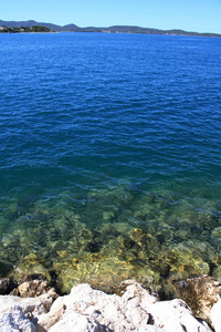 亚得里亚海。 晴天的野生海岸。