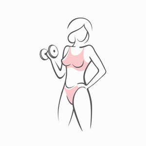 健身女剪影图片-健身女剪影素材-健身女剪影插画-摄图新视界