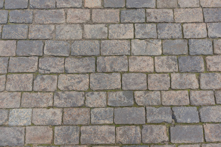 古代路古代的铺装道路在城市的中心关闭照片