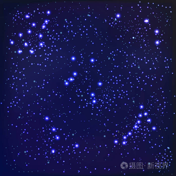 光明与现实详细的夜空星星背景.矢量