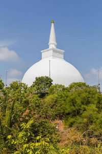 米欣特莱寺位于顶部的斯里兰卡拉马欣达的山