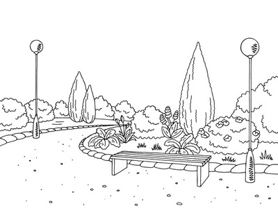 上图片-白色的公园的长椅上素材-白色的公园的长椅上插画-摄图新视界