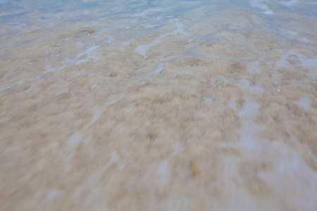 抽象模糊背景的软波和海滩波浪