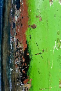 木制表面涂成绿色, 剥落油漆, 粗糙纹理背景, 旧木板, 旧百叶窗的碎片