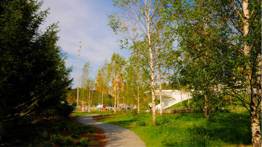 现代公园 Zaryadye，莫斯科，俄罗斯景观