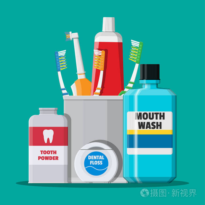 牙科的清洁工具.口腔护理卫生用品