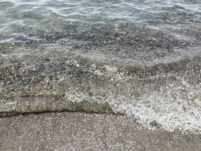 夏天海滩上的海浪