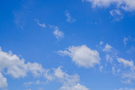 蓝色天空的自然背景与云在白天照片