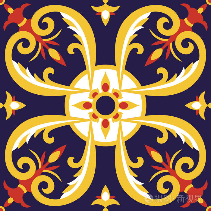 意大利的瓷砖图案矢量