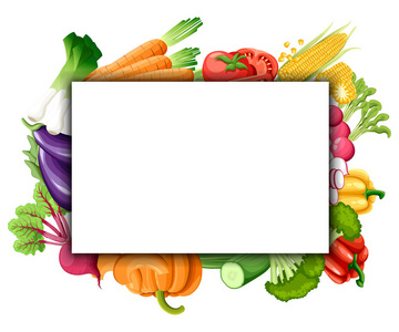 丰富多彩的有机设计理念与两套新鲜蔬菜和水果的现实风格矢量插图网站页面和移动应用程序设计详细的素食草图。