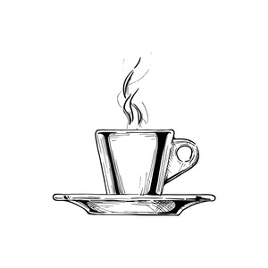 咖啡杯子的插图
