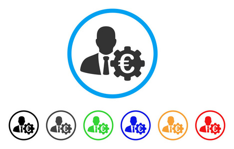 欧洲经济学家圆形的图标照片