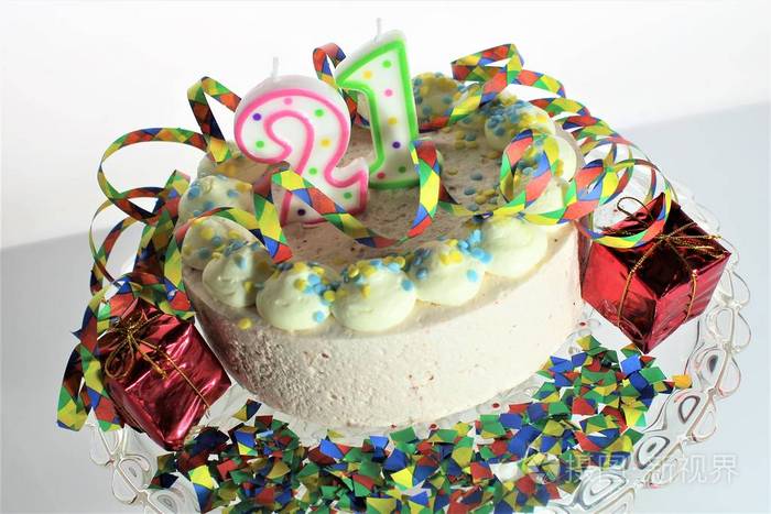 生日蛋糕的形象21岁生日