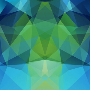 蓝色 绿色的几何形状的背景。马赛克拼图。矢量 Eps 10。矢量图