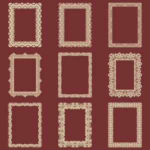 矩形花边框架图片