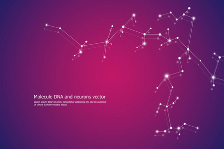 抽象的分子背景 基因和化学化合物 医疗 技术或科学概念矢量图