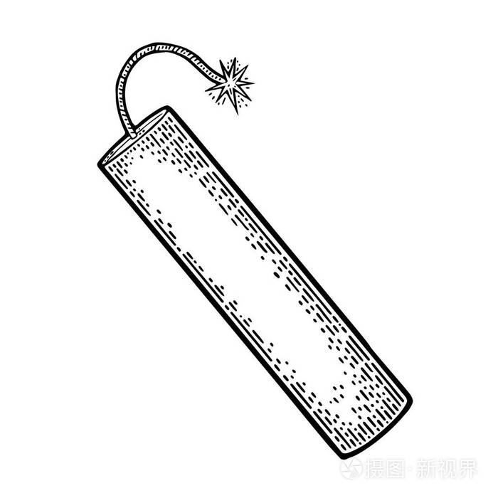 Tnt 炸药的炸弹 复古雕刻插画 正版商用图片0z9u8o 摄图新视界