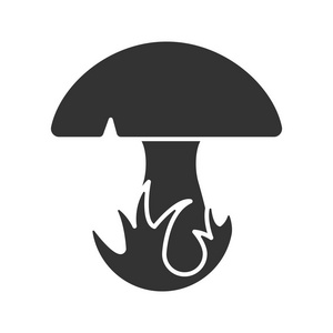 蘑菇在草标志符号图标