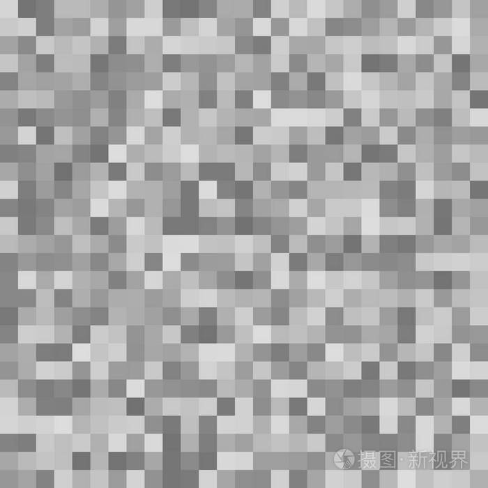 像素的方形马赛克背景-几何矢量设计从灰色的方块
