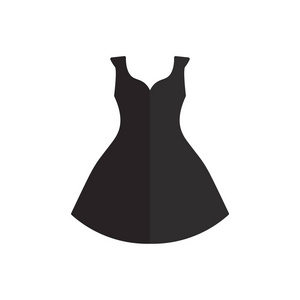 黑色连衣裙图标矢量图