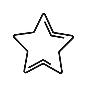 矢量图的平面图标的五角形的星,一张图片为应用程序, 网站, 业务演示