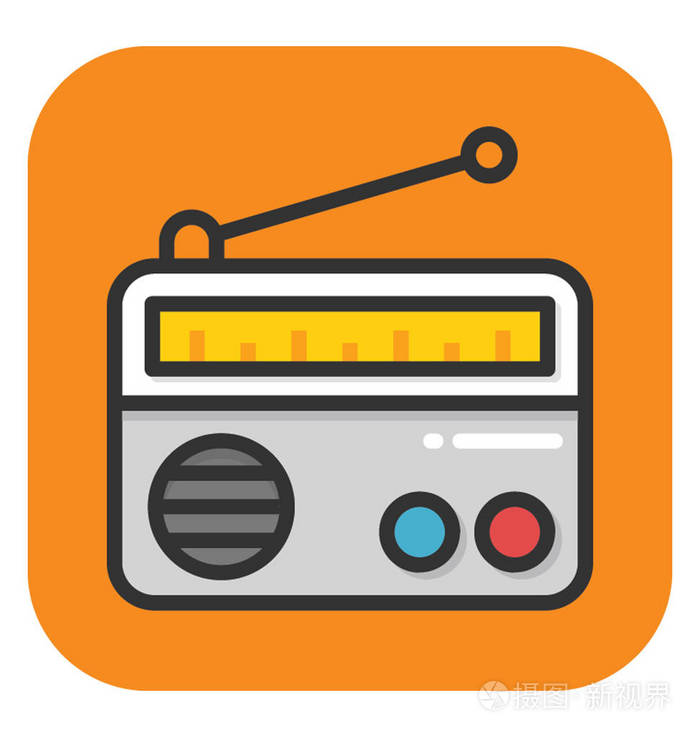 广播电台矢量图标