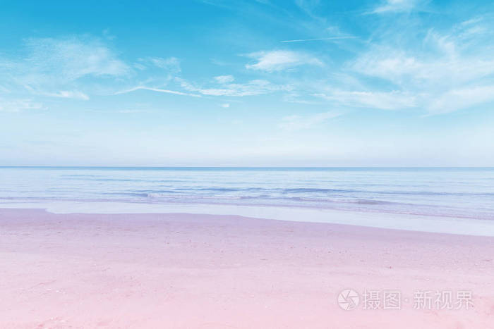 空海和海滩背景与副本空间