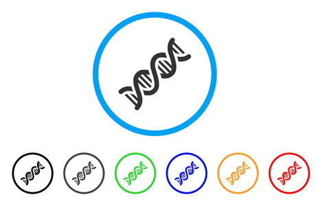 Dna 螺旋圆形的图标