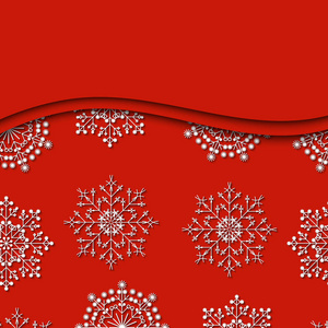 原始的新年和圣诞节背景。白切出蓝色背景上的雪花。新年和圣诞节的贺卡 背景 邀请 web 站点 广告牌的设计