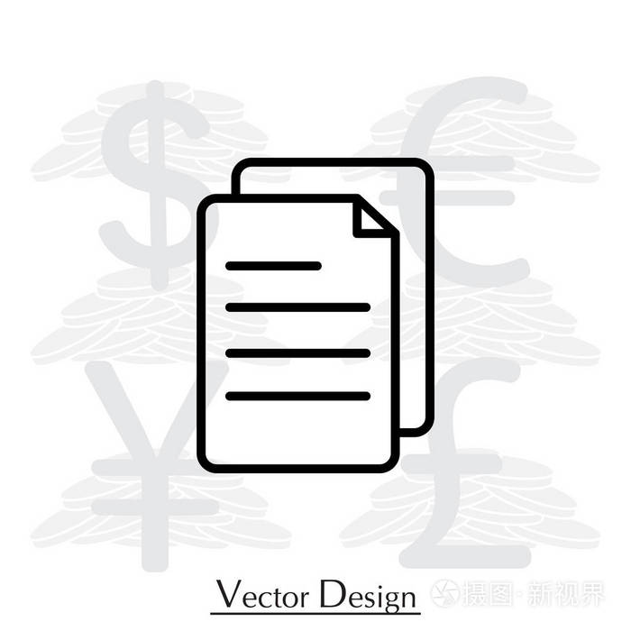 线便笺纸图标插画 正版商用图片0zaqr2 摄图新视界