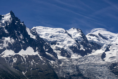 Mont blanc 雄伟壮观风景秀丽。法语