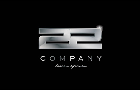 22 银金属数字公司设计 logo