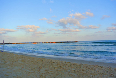 以色列海岸。以色列。地中海