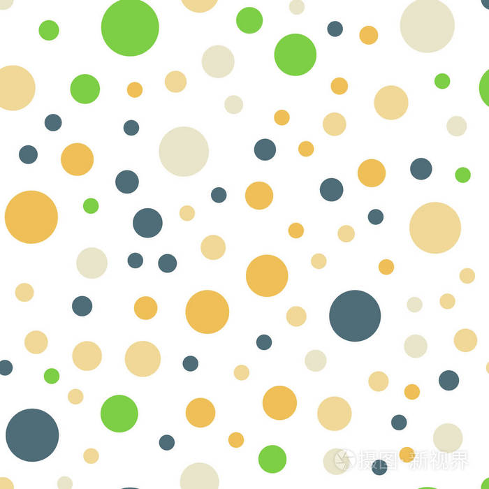 彩色圆点无缝模式上黑 13 背景可爱经典多彩波尔卡圆点