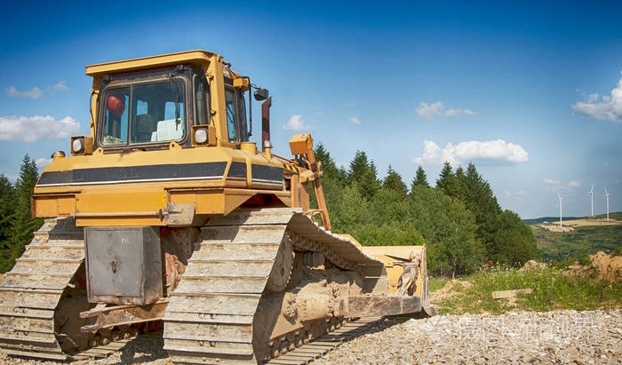 推土机一把移动的土铲