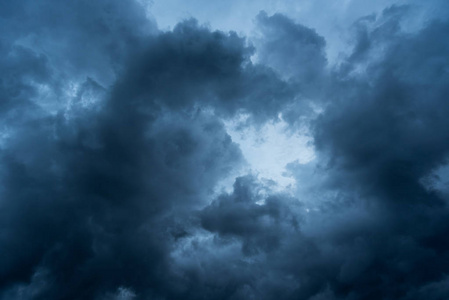 黑暗的乌云与背景，雷雨前的乌云