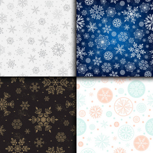 无缝的雪花矢量模式天气传统冬季 12 月包装纸纸圣诞节背景