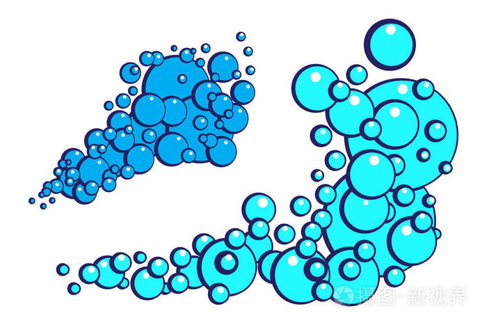 空气泡沫,矢量插图漫画的风格插画-正版商用图片0zbzr5-摄图新视界