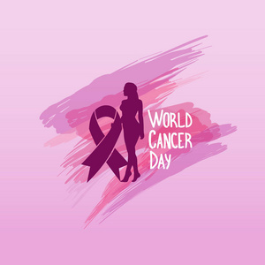 世界癌症日乳腺疾病认识预防海报贺卡