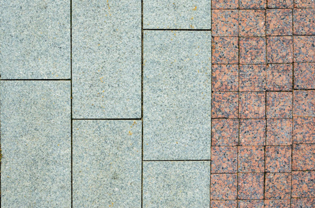 花岗岩砖花岗岩石材路面砖照片