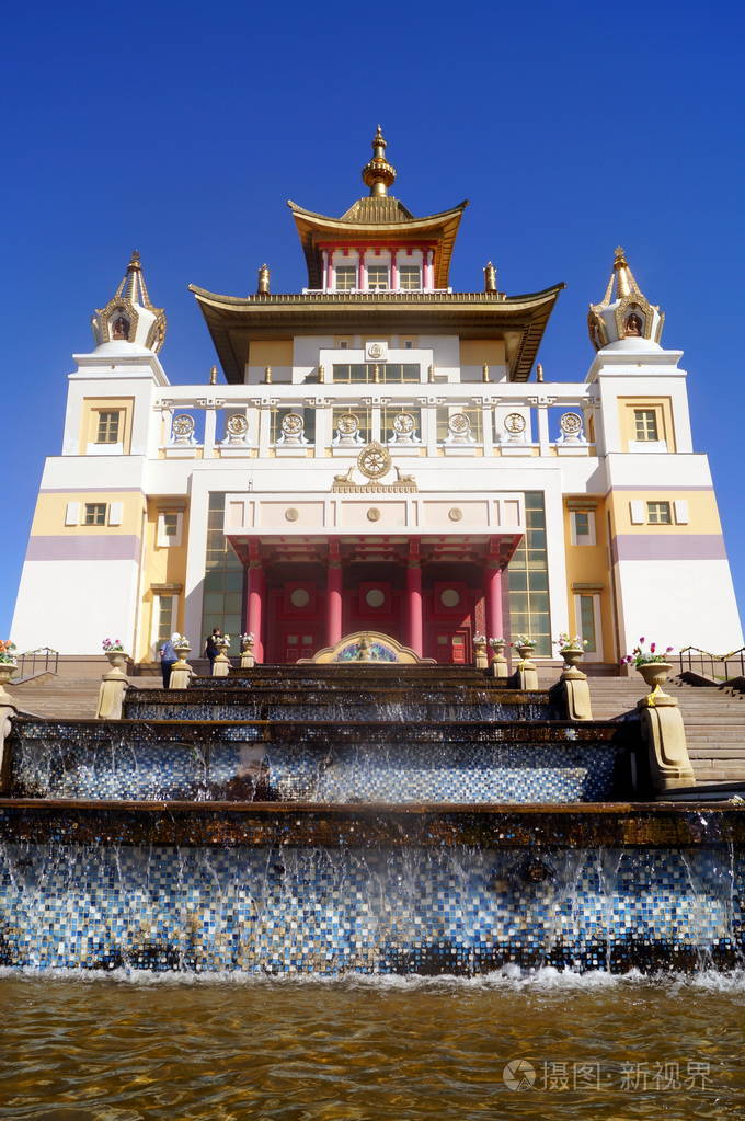 释迦牟尼佛的佛教寺金居处.里斯特,卡尔梅克共和国,俄罗斯