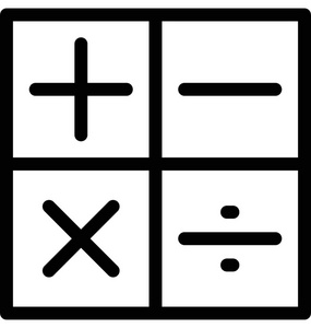 数学符号矢量图标图片
