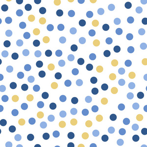 彩色圆点无缝模式在白色 24 背景优秀经典多彩波尔卡圆点