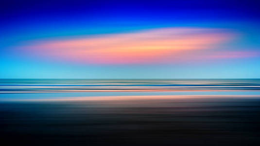 水平生动的变瓦通海洋日落地平线模糊抽象照片