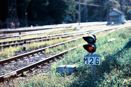 铁路信号用对角铁路背景