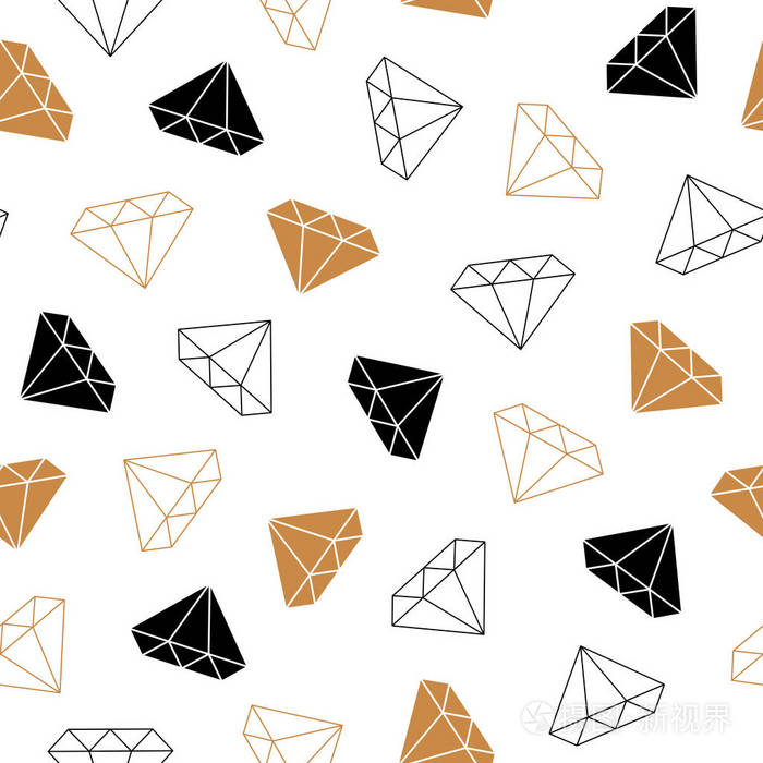 与线性钻石的几何无缝模式.矢量